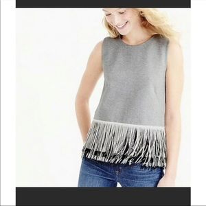 J crew fringe top